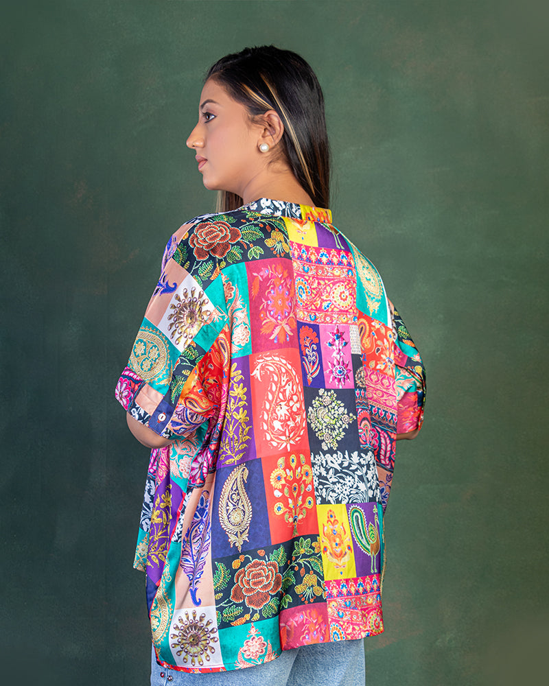 Multi-Color Floral Printed Top