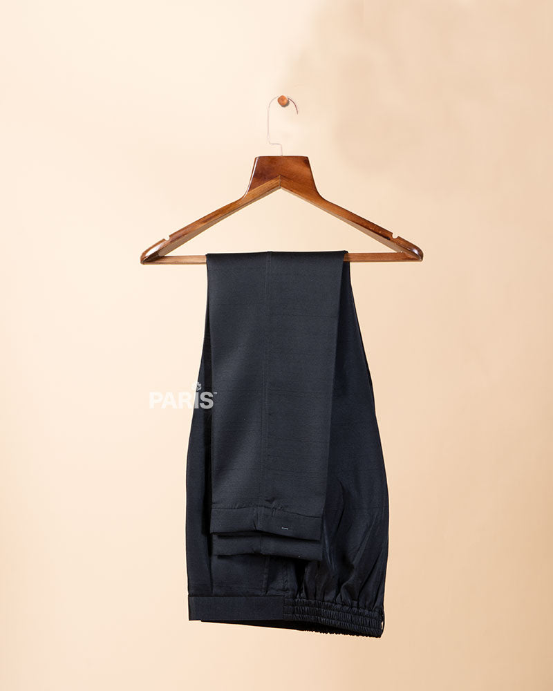 Black Multicolored Embroidery Embellished Kurta Pajama Set 05