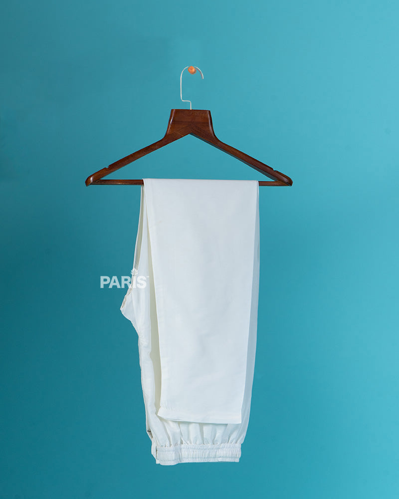 Cotton Seed Embroidered Sherwani with Pajama Set 05