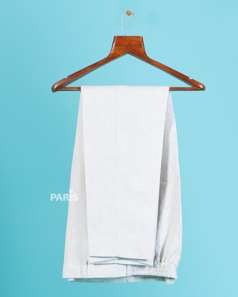 Light Cream Patchwork Jacket and Kurta Set with Pajama 05