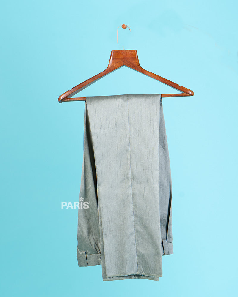 Mehendi Blazer with Mirror Embroidery Embellishments & Matching Trousers 05