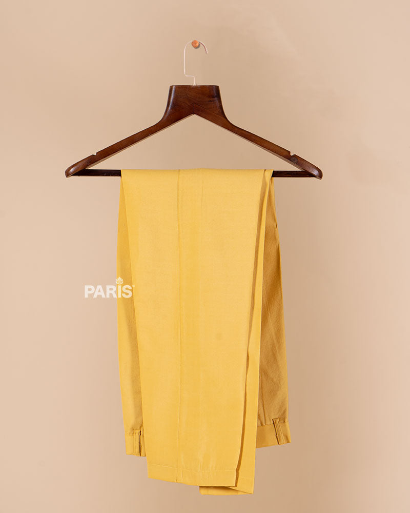 Mustard Golden Yellow Embroidered Kurta & Jacket Set with Pajama 05