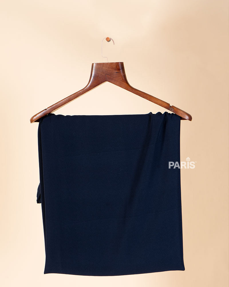 Navy Blue Embroidered Kurta Pajama Set with Decorative Dupatta 05