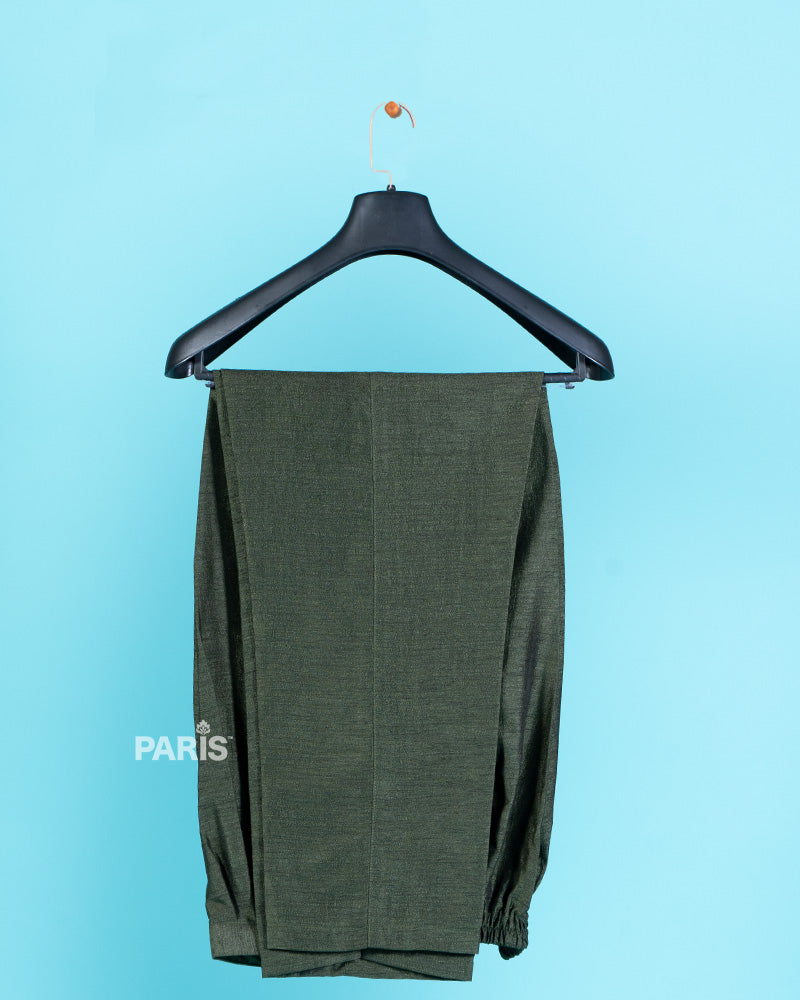 Olive Green Sequined Kurta Jacket Set with Pajama 05