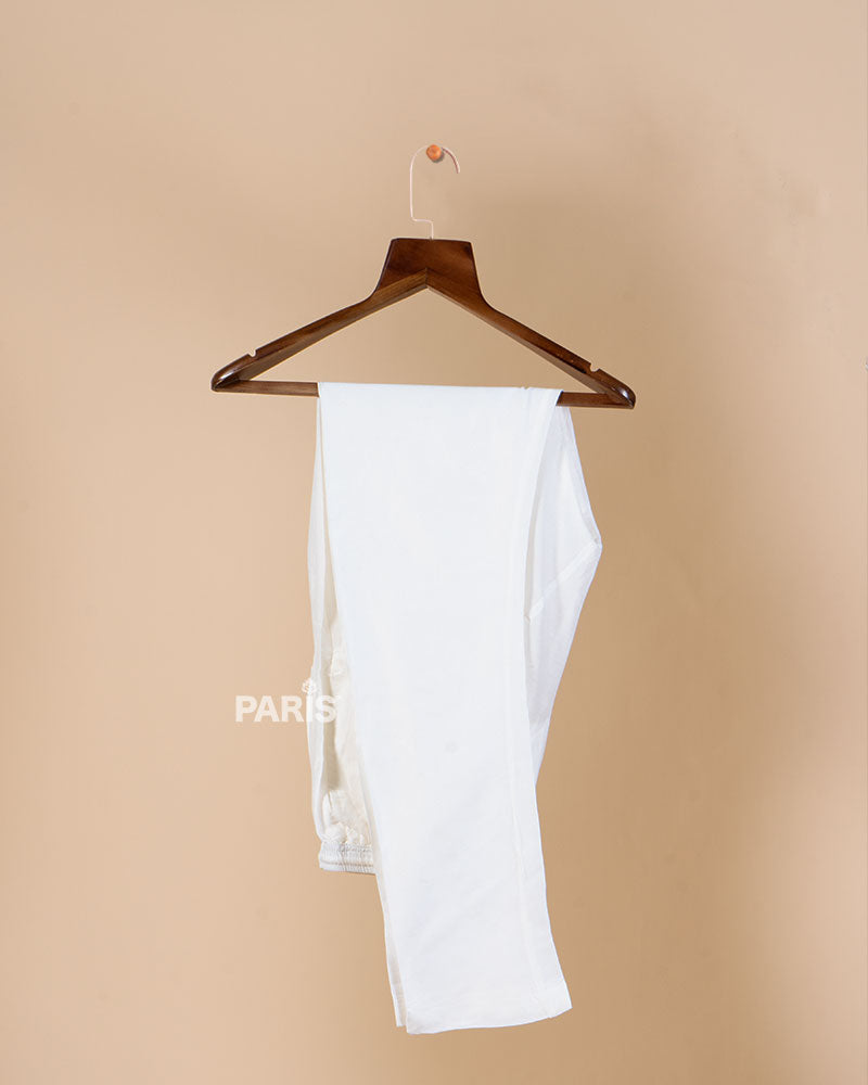 Teal Embroidered Kurta with White Pajama Set 05