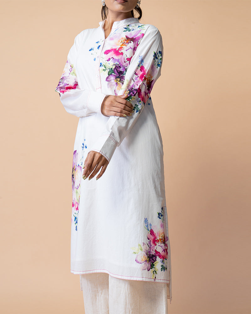 Floral Print Kurta with Suitable Palazzo