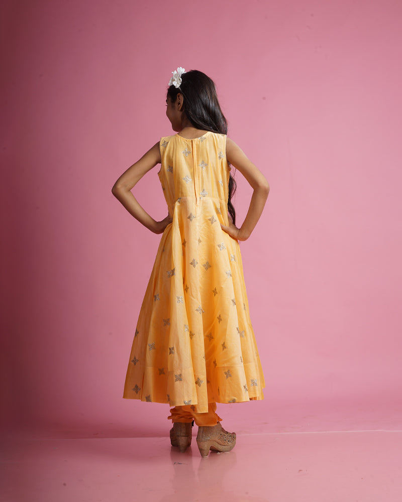 Yellow Anarkali Suit and Churidar for Wedding Session